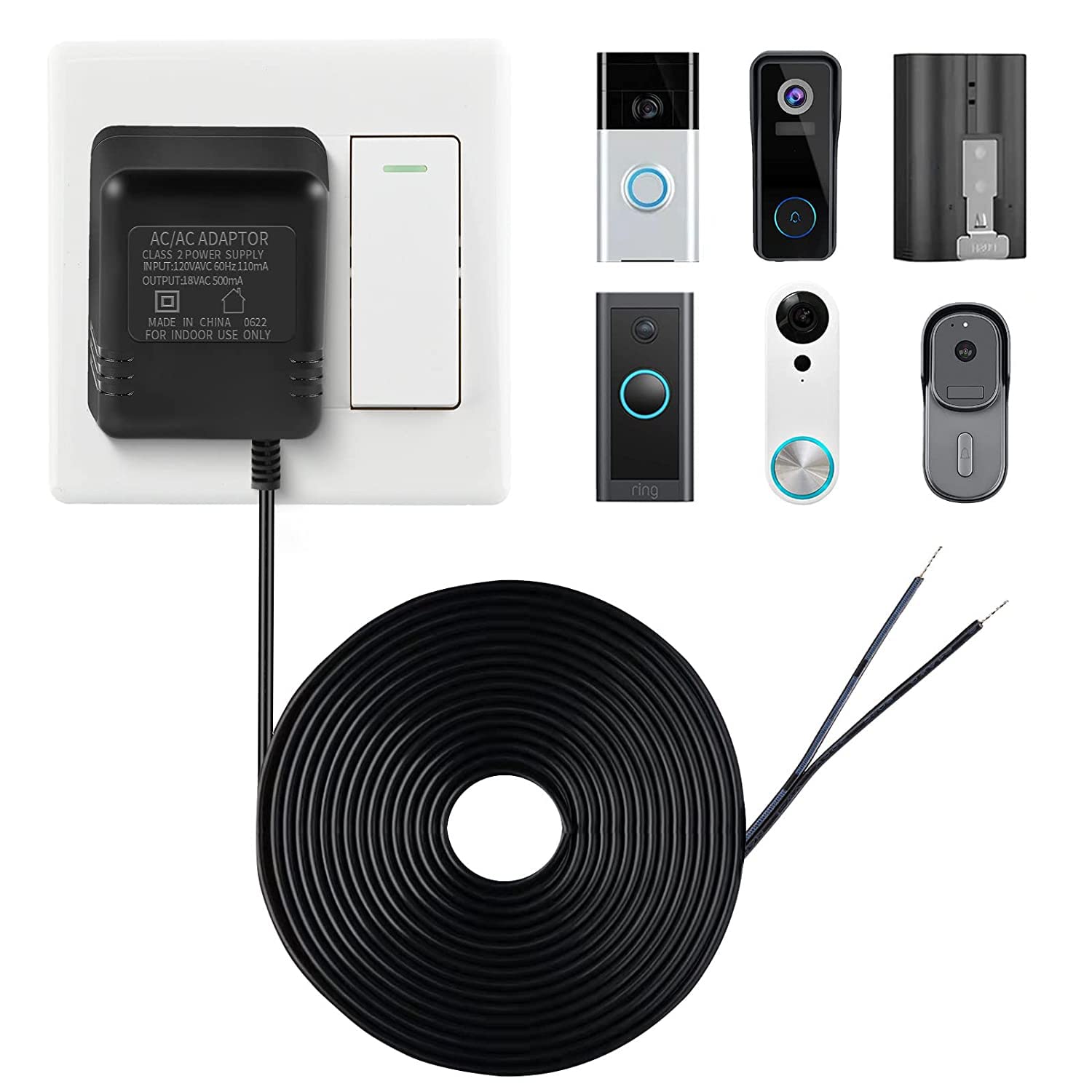 Power Tools Pro - 18V 500mA Doorbell Adapter, Video Doorbell