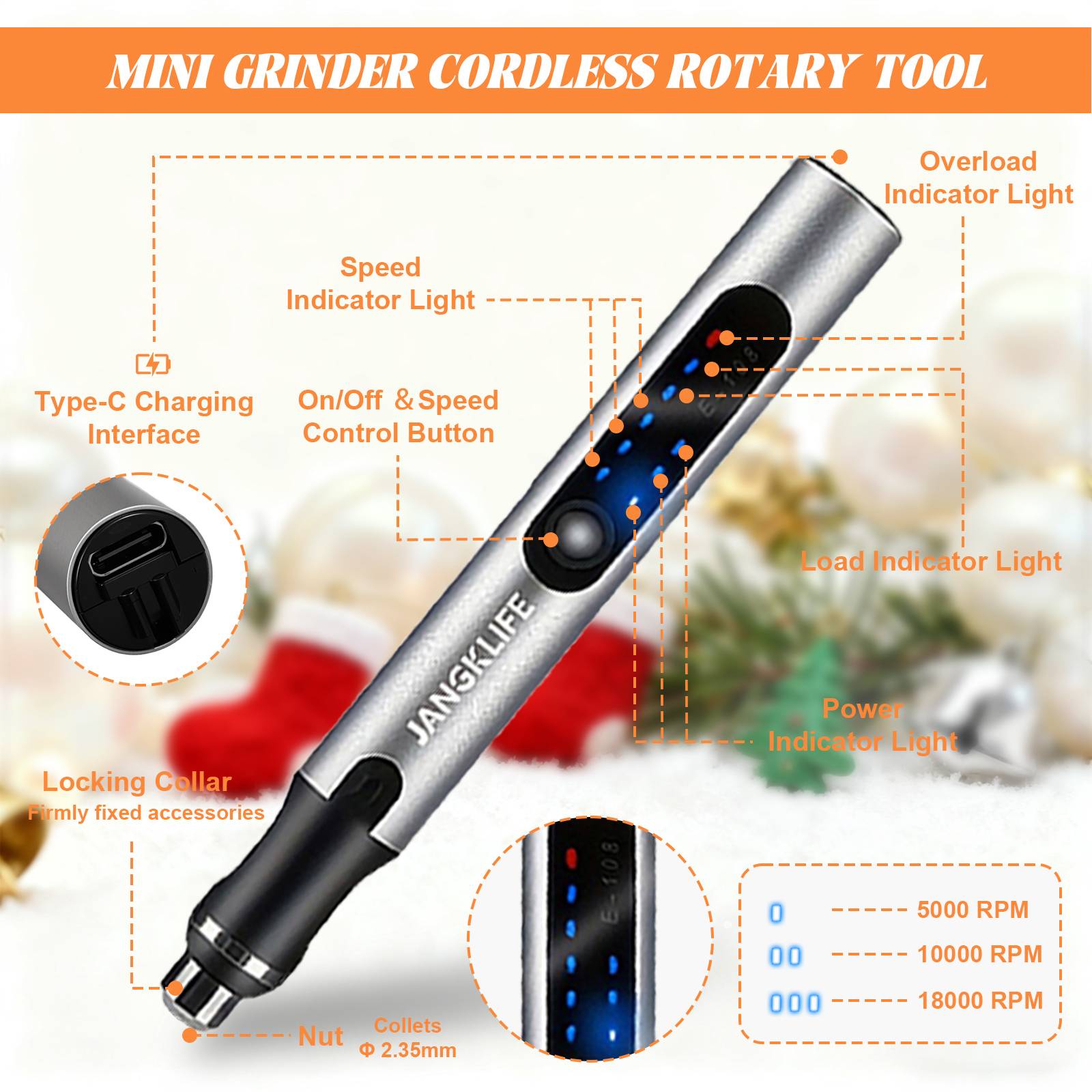 JANGKLIFE USB Cordless Rotary  - огляд і ціна Power Tools Ingco