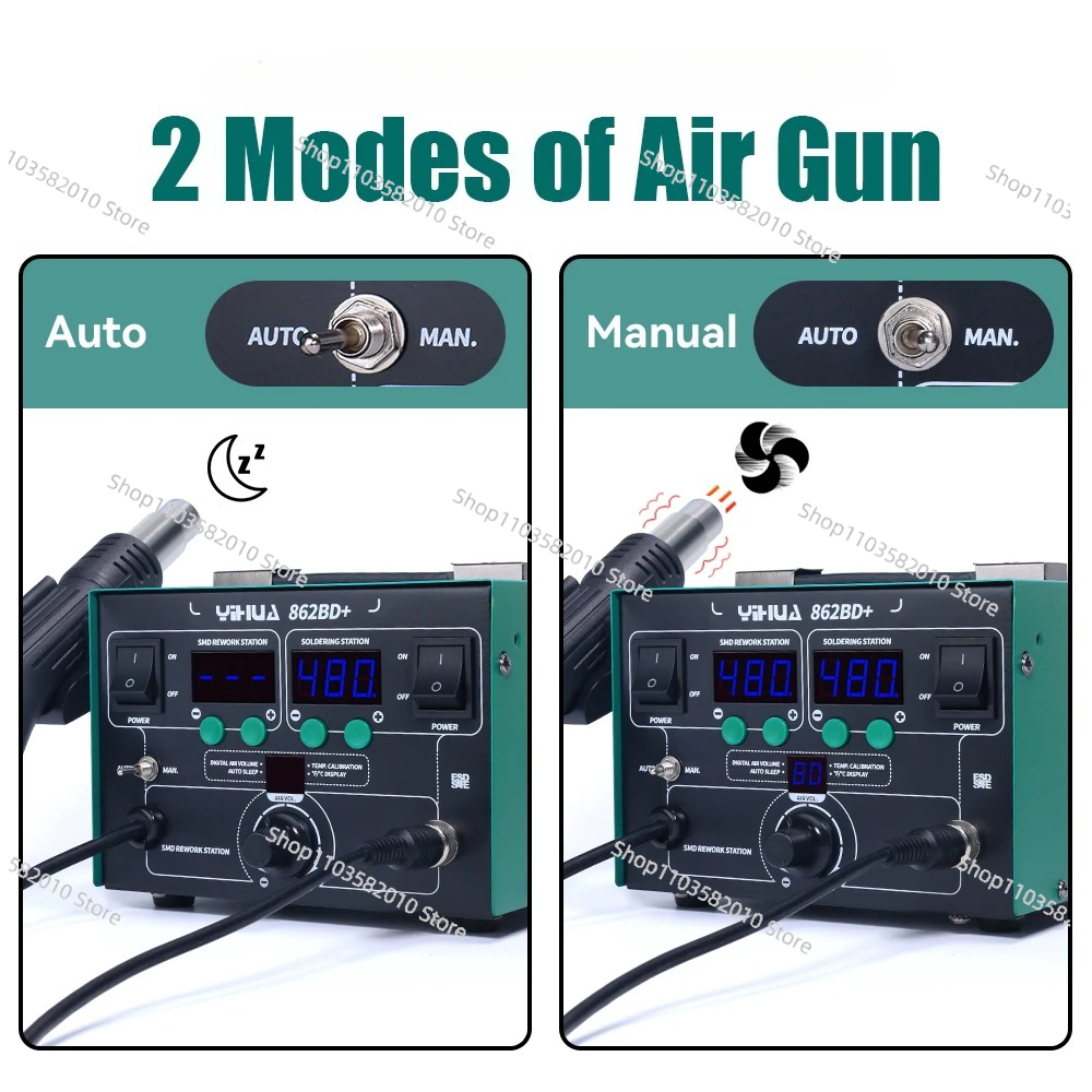 YIHUA 862BD+ Hot Air Gun Solde - огляд і ціна Power Tools Used In Welding
