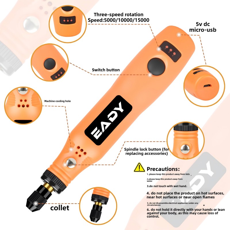 USB Cordless Rotary Tool Kit – - огляд і ціна Power Tools Jack