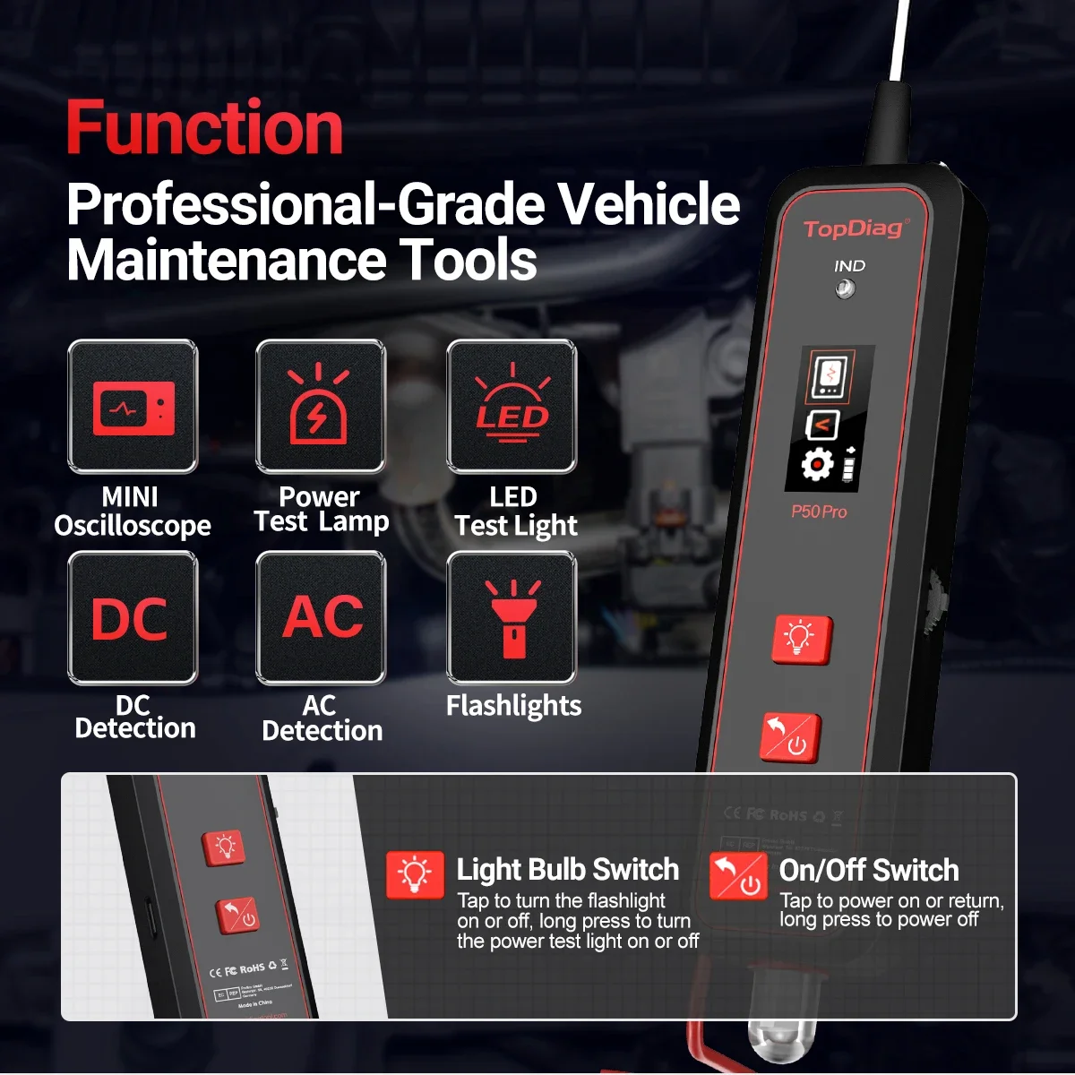 Topdiag P50pro JDiag Mini Osci - огляд і ціна Power Tools Pro