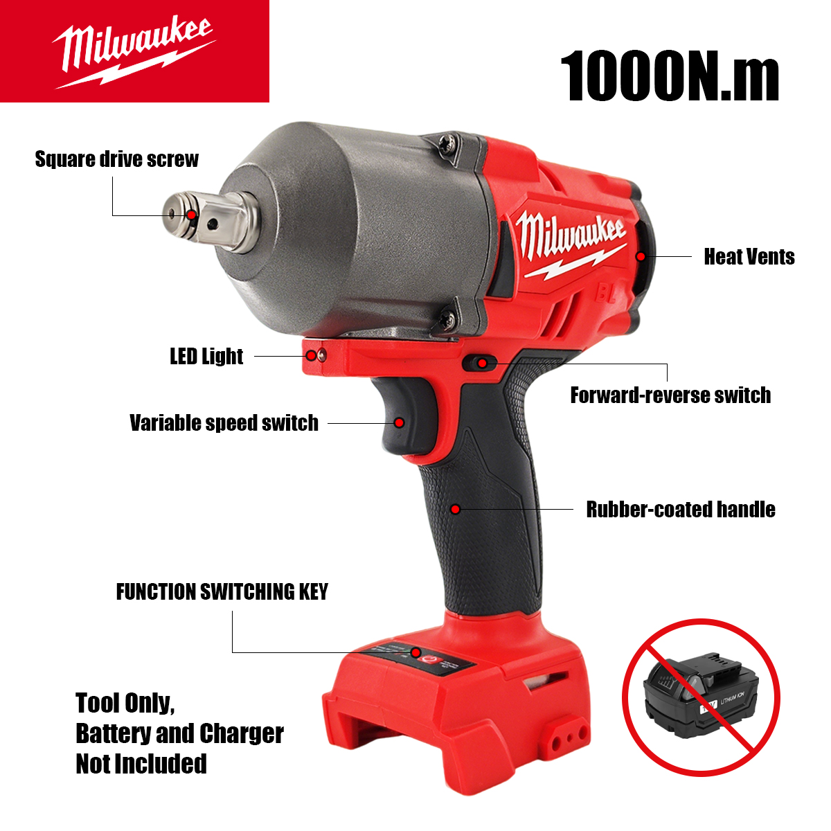 Milwaukee M18 High Torque 1300 - огляд і ціна Power Tools Ingco