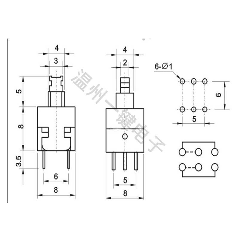 10PCS KFT-8.0A 8.0x8.0mm 6pin  - огляд і ціна Power Tools Kft