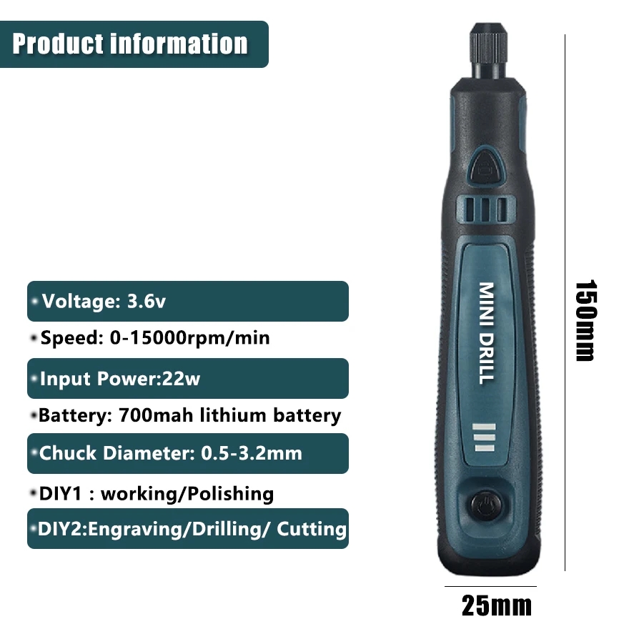 Cordless Electric Drill Grinde - огляд і ціна Power Tools Ingco