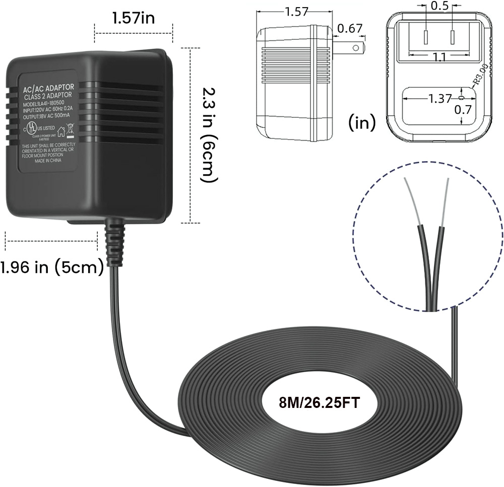 18V 500mA Doorbell Adapter, Vi - огляд і ціна Power Tools Pro